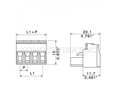 Розеточный разъем с винтовым соединением BLZP 5.08HC/06/180 SN BK BX PRT (1275080000)