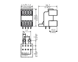 Вилочный разъем, соединение под пайку SLD 3.50/32/90G 4.5SN BK BX (1634410000)