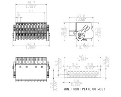 Розеточный разъем с пружинным соединением BL-I/O 3.50/30LR PNP LED SN BK BX (1000570000)