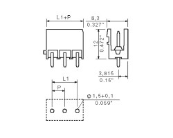 Вилочный разъем, соединение под пайку SL-SMART 5.0XHC/02/180 1.5SN BK RL (1812450000)