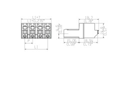 Вилочный разъем с пружинным соединением SLF 7.62HP/03/180G SN BK BX (1043600000)