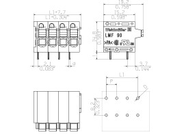 Клемма печатной платы LMF 5.08/19/90 3.5SN OR BX (1330900000)