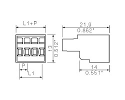 Розеточный разъем с пружинным соединением BLZF 3.50/05/180 SN BK BX (1690450000)