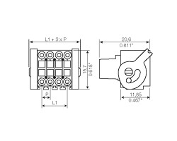 Розеточный разъем с пружинным соединением B2L 3.50/10/180LHQV5 SN BK BX (1944770000)