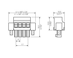 Розеточный разъем с винтовым соединением BCZ 3.81/16/270F SN BK BX (1799160000)