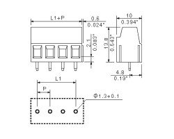 Клемма печатной платы LM 5.00/02/90 3.5SN GY BX (1913110000)