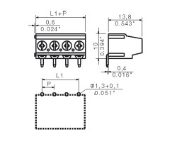 Клемма печатной платы LM 5.00/04/180 3.5SN BK BX (9993720000)