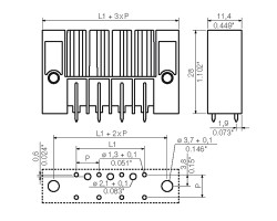 Розеточный разъем с соединением под пайку BVL 7.62HP/02/180FI 3.5SN BK BX (1928730000)