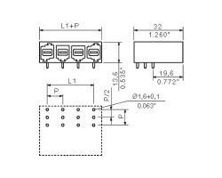 Вилочный разъем, соединение под пайку SU 10.16HP/04/270G 3.5AG BK BX (1813510000)