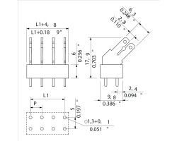 Клемма печатной платы PCF 5.00/12/135 3.5SN OR BX (9511890000)