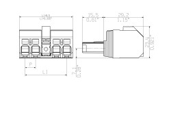 Розеточный разъем с пружинным соединением BVF 7.62HP/05/180MF3 SN BK BX (1060600000)