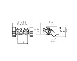 Розеточный разъем с винтовым соединением BLT 5.08HC/12/180LH SN OR BX (1890090000)