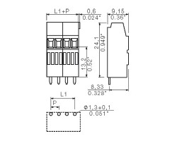 Клемма печатной платы LM1N 3.50/02/90 3.2SN OR BX (1716710000)