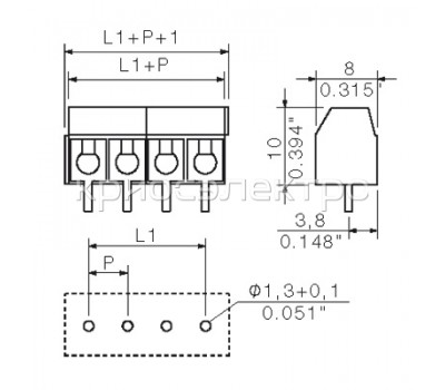 Клемма печатной платы PM 5.00/03/90 3.5SN BK BX PRT (1293720000)