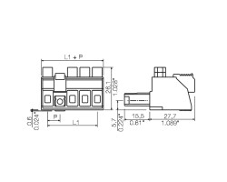 Розеточный разъем с винтовым соединением BVZ 7.62IT/04/180MF4 SN BK BX (1156750000)