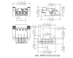 Розеточный разъем с винтовым соединением BLT 5.08HC/03/180LR SN BK BX (1894140000)