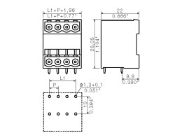 Вилочный разъем, соединение под пайку SLD 5.08/40/90G 3.2SN OR BX (1601970000)