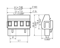 Розеточный разъем с винтовым соединением BLZ 7.50/02/90B SN OR BX (1702010000)