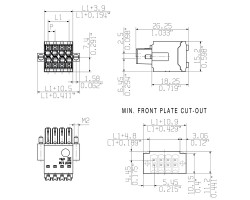 Гнездовой разъем с пружинным соединением B2CF 3.50/30/180F SN OR BX (1277820000)