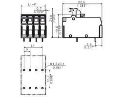 Клемма печатной платы LPTR 5.08/01/90 4.5SN BK BX (1755190000)