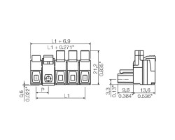 Розеточный разъем с винтовым соединением BLZ 7.62IT/02/180MF2 SN BK BX PRT (1317320000)