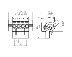 Розеточный разъем с пружинным соединением BLF 5.00HC/05/90LH SN BK BX (1980010000)