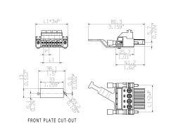 Розеточный разъем с винтовым соединением BVZ 7.62HP/03/180RSH200 SN BK BX (1933430000)