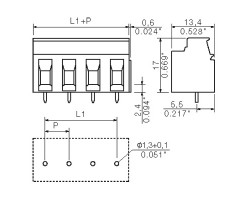 Клемма печатной платы LPP 7.50/03/90 3.2SN OR BX (1594450000)