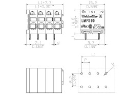 Клемма печатной платы LMFS 5.00/18/90 3.5SN OR BX (1332140000)