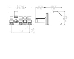 Розеточный разъем с пружинным соединением BVF 7.62HP/02/180MSF SN BK BX (1060630000)