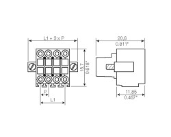 Розеточный разъем с пружинным соединением B2L 3.50/10/180FQV5 SN BK BX (1944690000)