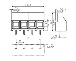 Клемма печатной платы LL 9.52/02/90 5.0SN BK BX (1724700000)