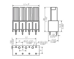 Розеточный разъем с соединением под пайку BVL 7.62HP/02/180 3.5SN BK BX (1928610000)