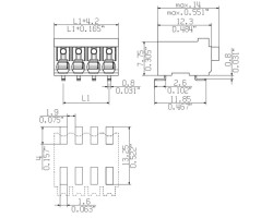 Клемма печатной платы LSF-SMD 3.50/02/90 SN BK RL (1412410000)