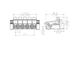 Вилочный разъем с винтовым соединением SLZ 7.62HP/02/180LR SN BK BX (1043510000)