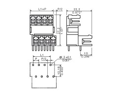 Вилочный разъем, соединение под пайку SLAD 44/90 3.2SN OR (1374260000)