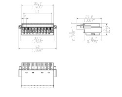 Розеточный разъем с пружинным соединением BL-I/O 3.50/10F NPN LED SN BK BX (1938010000)