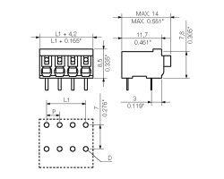 Клемма печатной платы LSF-SMT 3.50/04/90 3.5SN BK RL (1875050000)