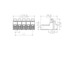 Вилочный разъем с винтовым соединением SLZ 7.62HP/02/180G SN BK BX (1043350000)