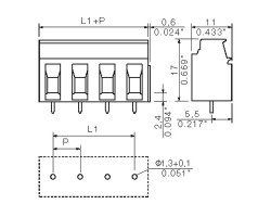 Клемма печатной платы LP 7.62/03/90 4.5SN BK BX (1697210000)