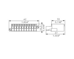 Розеточный разъем с пружинным соединением BL-I/O 3.50/10FP SN BK BX (1779870000)