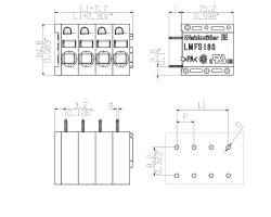 Клемма печатной платы LMFS 5.00/08/180 3.5SN OR BX (1330510000)