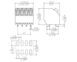 Клемма печатной платы LSF-SMD 3.50/08/135 SN BK RL (1473380000)