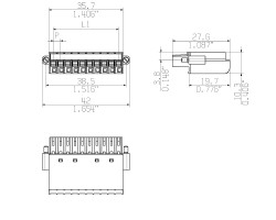 Розеточный разъем с пружинным соединением BL-I/O 3.50/10F SN BK BX (1779880000)