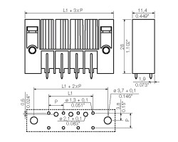 Розеточный разъем с соединением под пайку BVL 7.62HP/02/180SFI 3.5SN BK BX (1928840000)