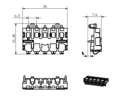 Штекерный соединитель печатной платы SR-SMD 4.50/05/90LF 1.5AU BK BX (1155890000)