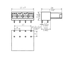 Розеточный разъем с соединением под пайку BVL 7.62HP/02/90 3.5SN BK BX (1928280000)