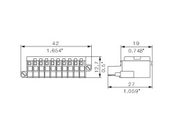 Розеточный разъем с пружинным соединением BL-I/O 3.50/10FP PNP LED SN BK BX (1789080000)