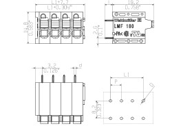Клемма печатной платы LMF 5.08/20/180 3.5SN OR BX (1331380000)