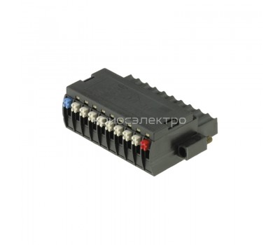 Розеточный разъем с пружинным соединением BL-I/O 3.50/10F PNP LED SN BK BX (1789090000)